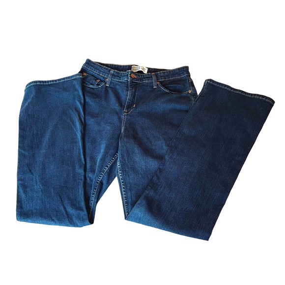 Levis, Signature - Jeans, at waist dark wash Boot Cut, Size 12L - Picture 1 of 11